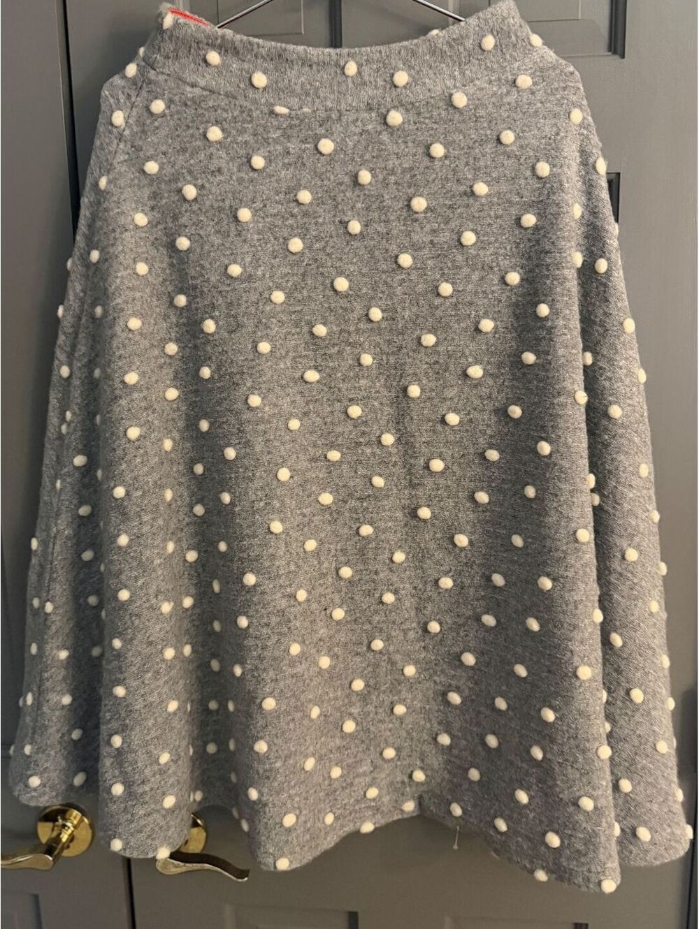 Maeve Anthropologie  Women's Mae Bobble Poncho Cape Sweater Gray OS